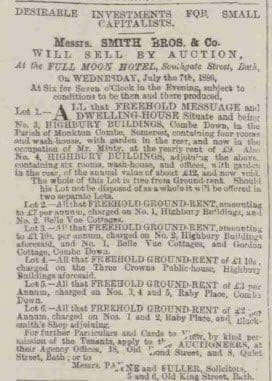highbury buildings and raby place bath chronicle and weekly gazette thursday 24 june 1880