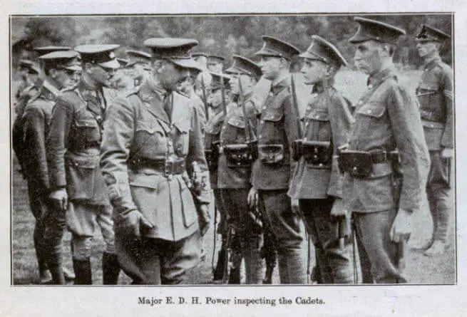 Monkton Combe OTC cadet inspection - Bath Chronicle and Weekly Gazette - Saturday 14 July 1923