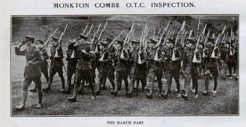 Monkton Combe OTC inspection - Bath Chronicle and Weekly Gazette - Saturday 14 July 1923