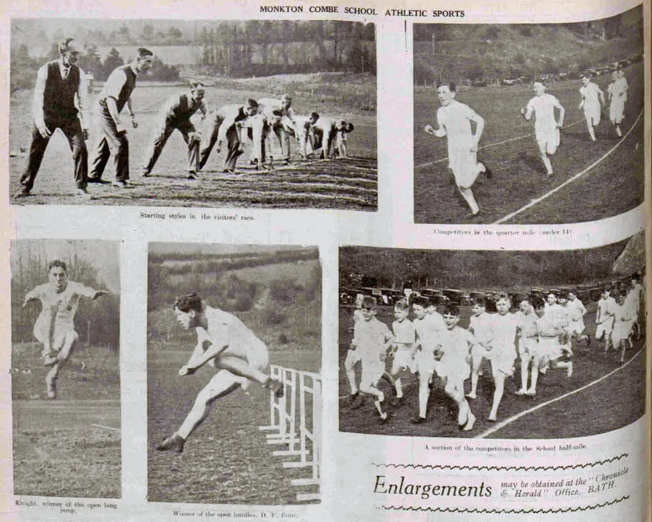 Monkton Combe school athletic sports - Bath Chronicle and Weekly Gazette - Saturday 8 April 1933