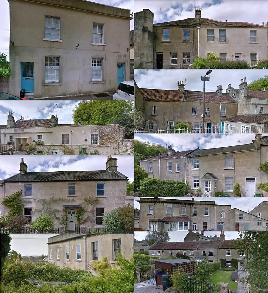 Some houses on Combe Road, Combe Down