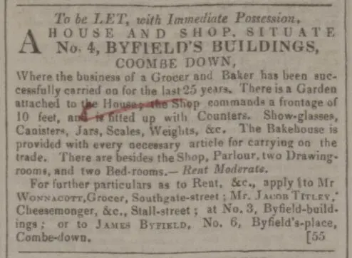 4 Byfield Buildings, Bath Chronicle and Weekly Gazette - Thursday 22 September 1842