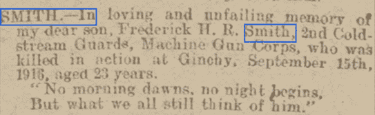 frederick h r smith bath chronicle sep 20 1919 memoriam section