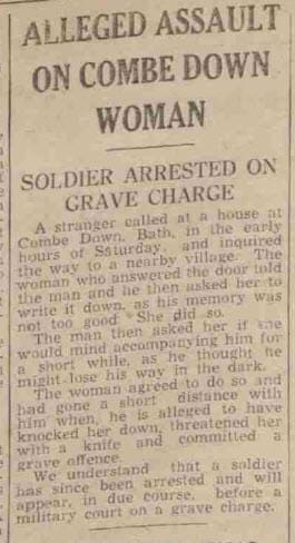 Alleged assault - Bath Chronicle and Weekly Gazette - Saturday 13 May 1944