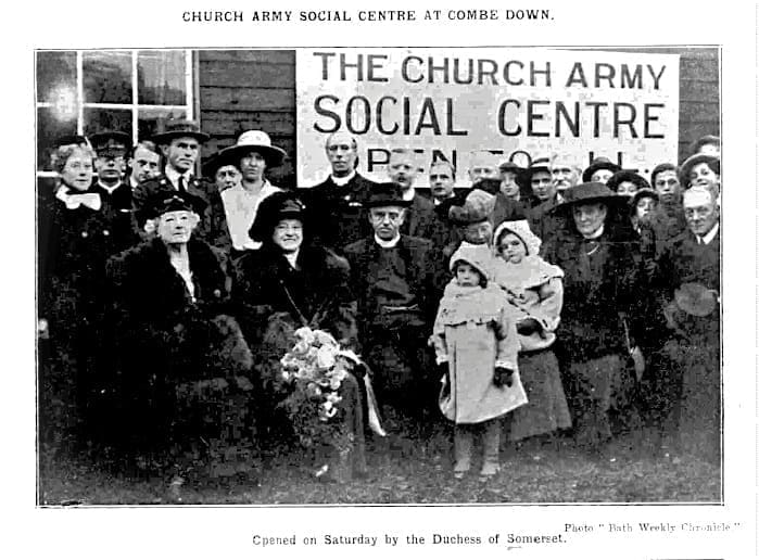 Duchess of Somerset opens Church Army Social Centre, Combe Down, Bath Chronicle and Weekly Gazette - Sat 8 Nov 1919