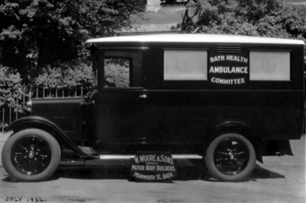 Isolation hospital 20 horsepower Austin ambulance1932
