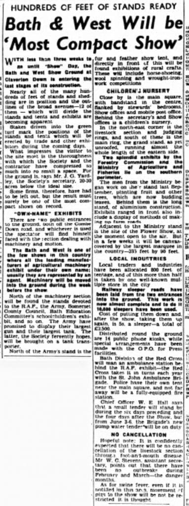 Bath and West show, Somerset Guardian and Radstock Observer - Fri 15 May 1953