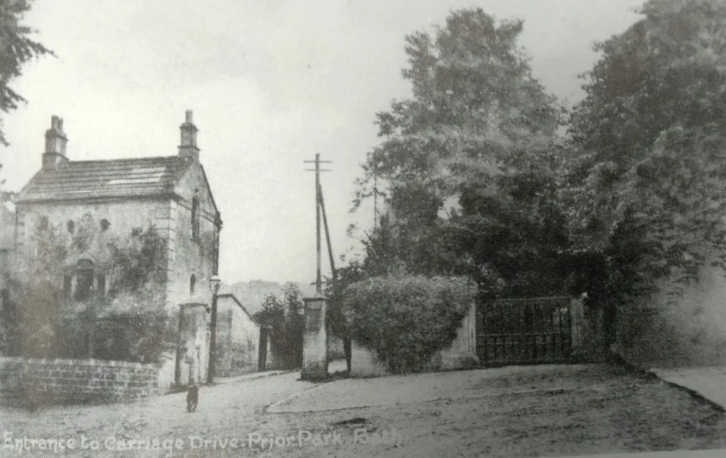 Entrance to carriage drive at Prior Park about 1906