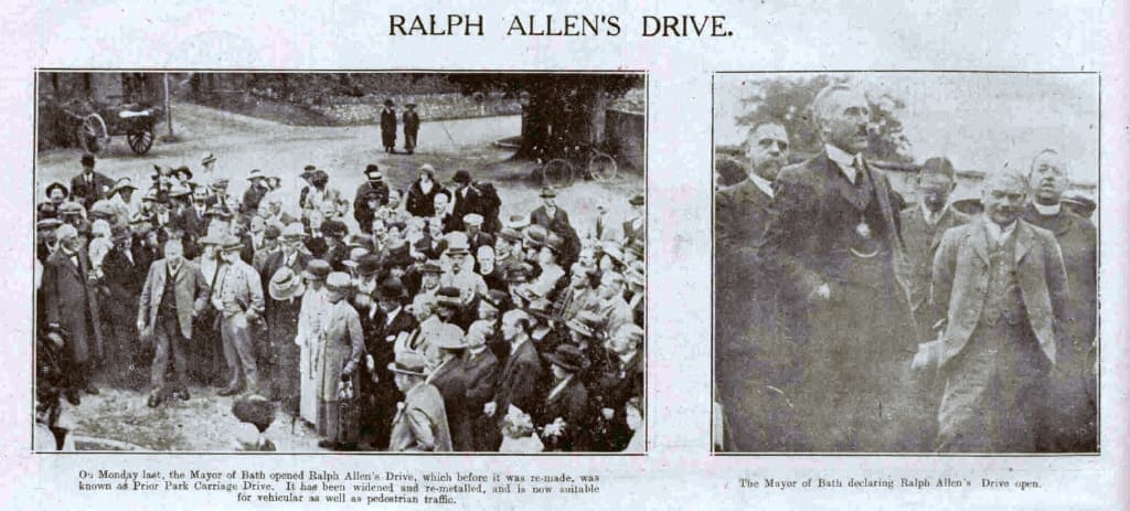 Opening Ralph Allen Drive, Bath Chronicle and Weekly Gazette - Sat 24 Sep 1921
