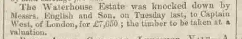 West buys Waterhouse, Bath Chronicle and Weekly Gazette - Thursday 15 Jun 1848