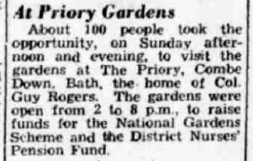 col guy rogers the priory bath chronicle and weekly gazette saturday 22 april 1950
