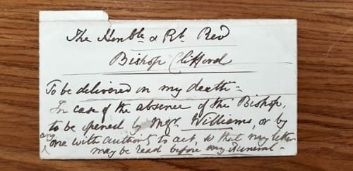 letter from henrietta to bishop clifford 1877